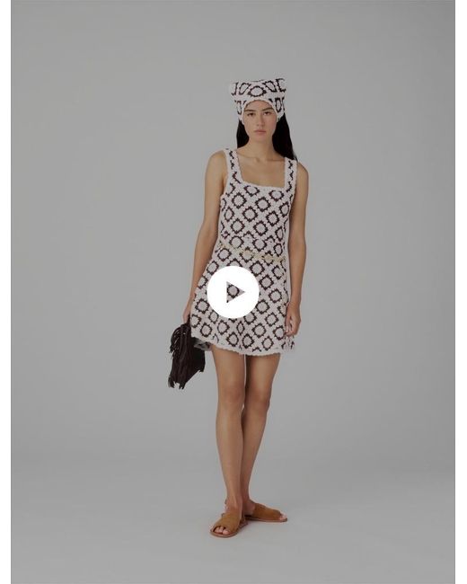 Maje White Floral Crochet Dress