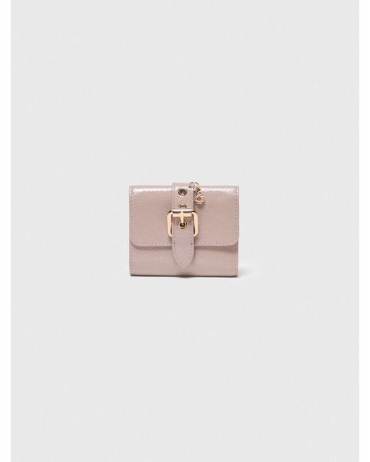 Maje Pink Miss M Naplak Leather Wallet