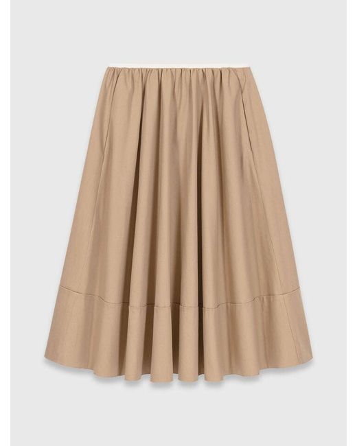 Maje White Mid-Length Cotton Skirt