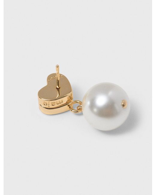Maje White Bead Earrings