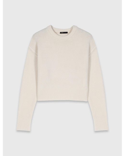 Pull Avec Broche Florale Maje en coloris White