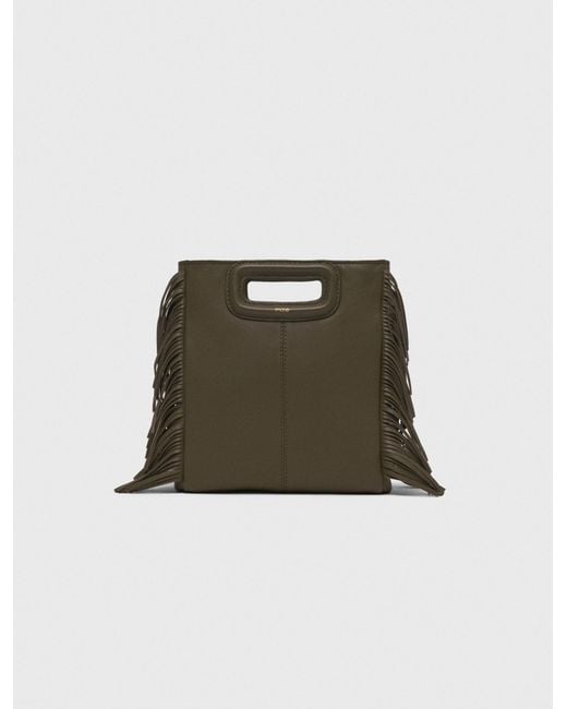 Maje Green Smooth Leather M Bag