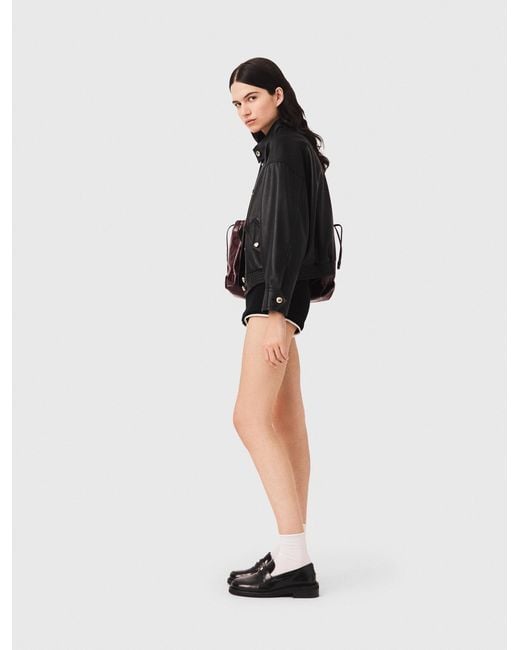 Maje Black Leather Jacket