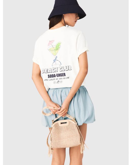 Maje Blue Summer Print T-Shirt