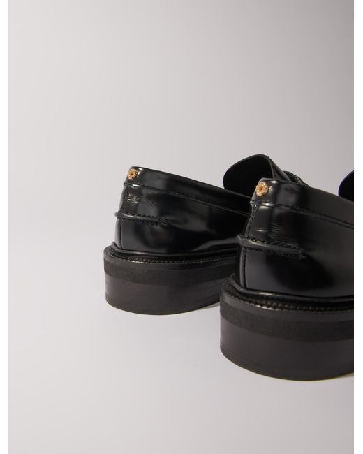 Mocassins En Cuir Maje en coloris Black