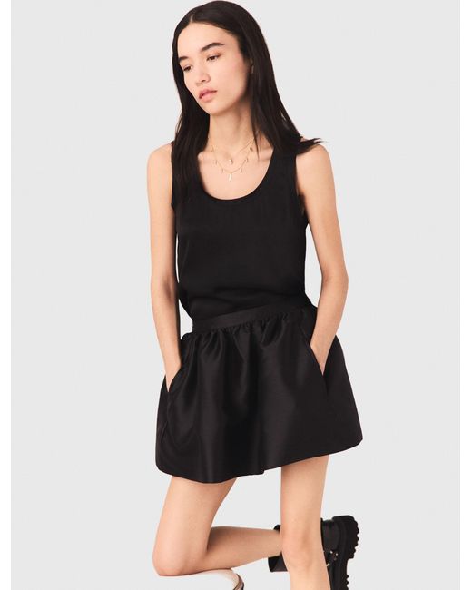 Maje Black Silk Tank Top