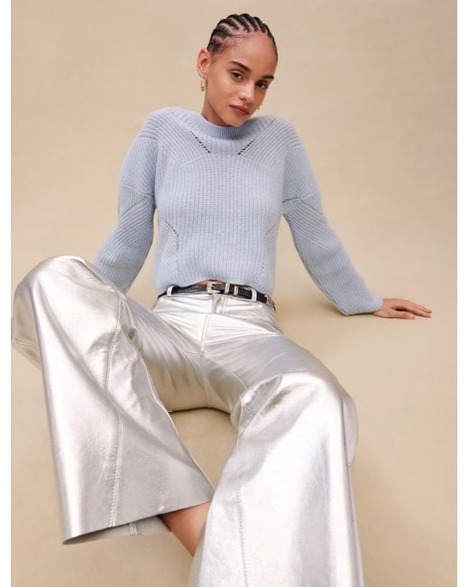 Maje leather pants top