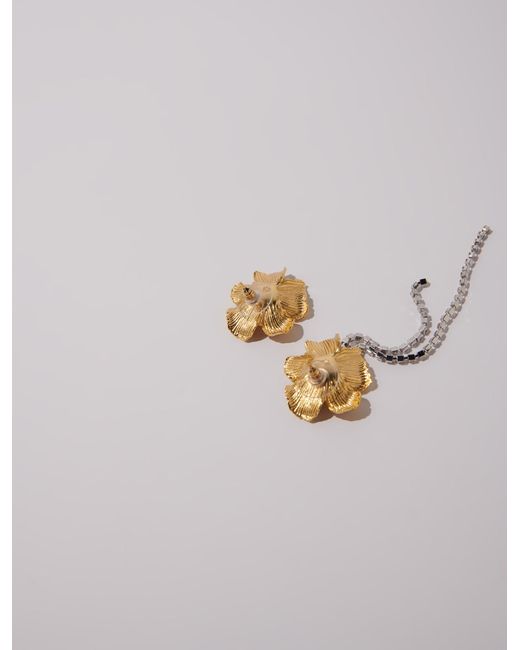 Maje White Flower Earrings