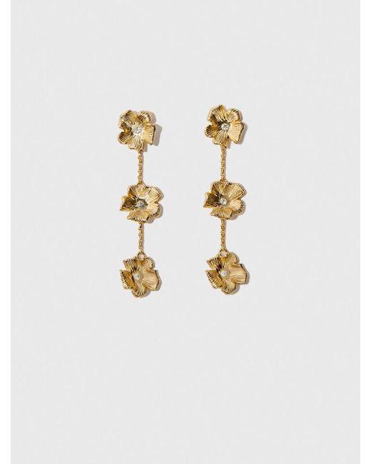 Maje White Flower Earrings