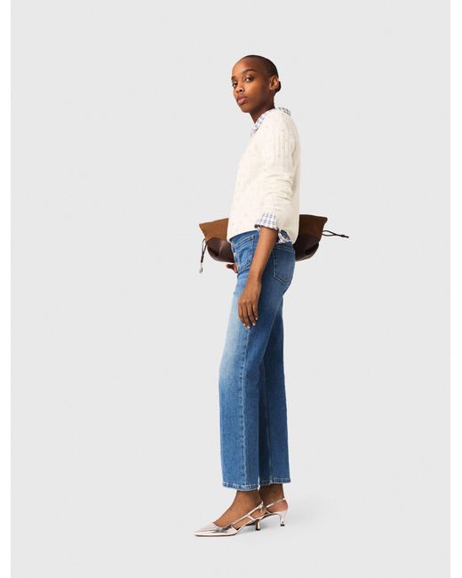 Maje Woman's Cotton, Denim Jeans With Pockets For Fall/winter, Size Extra Small, In Color Blue / Blue
