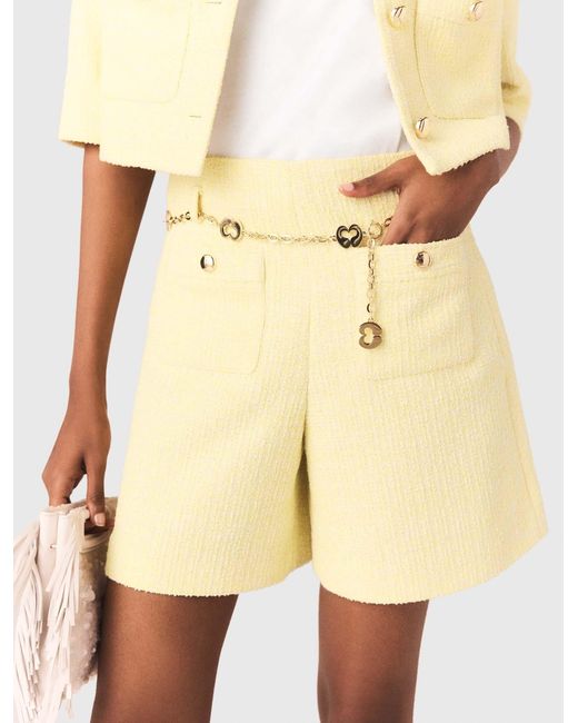 Maje Natural Tweed Shorts