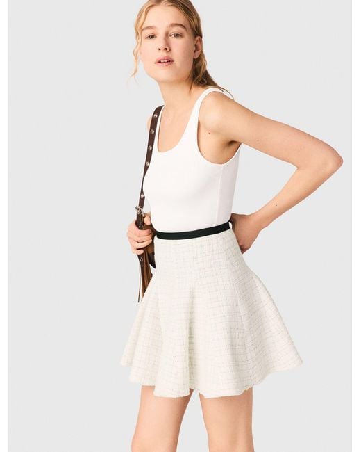 Maje White 2-In-1 Tweed Dress