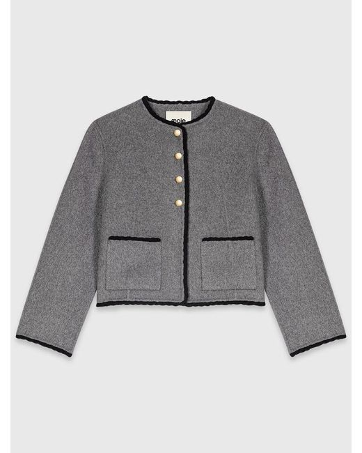 Maje Black Short Double-Faced Coat