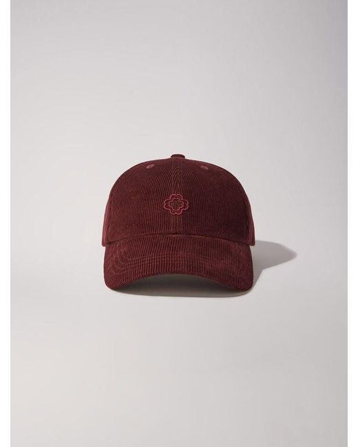 Maje Red Corduroy Cap