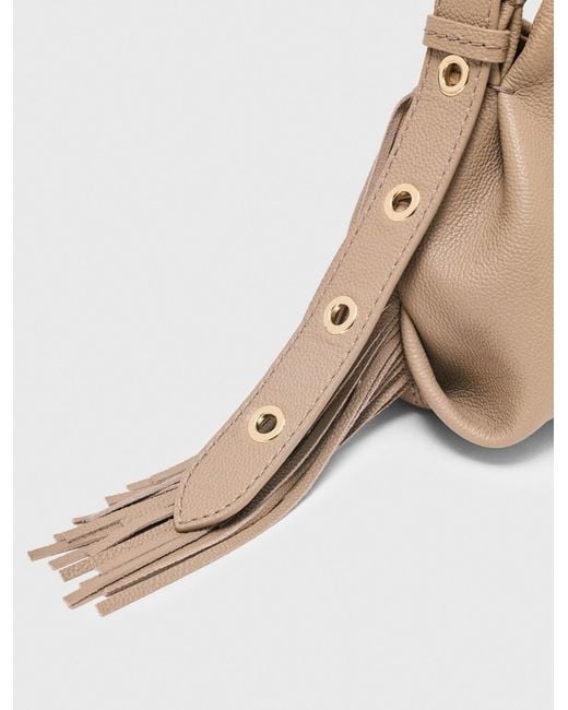 Maje Natural Grained Leather Mini Miss M Bag