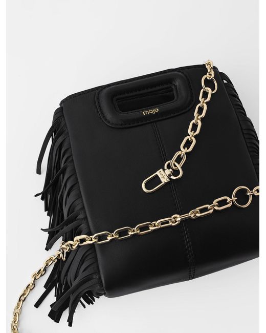 Maje Black Mini M Bag