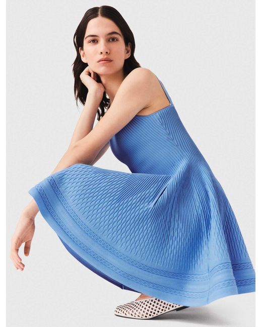 Maje Blue Short Knit Dress
