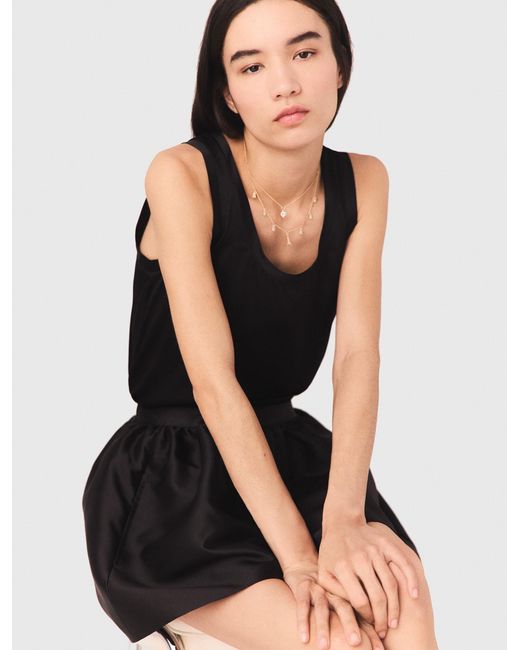 Maje Black Silk Tank Top