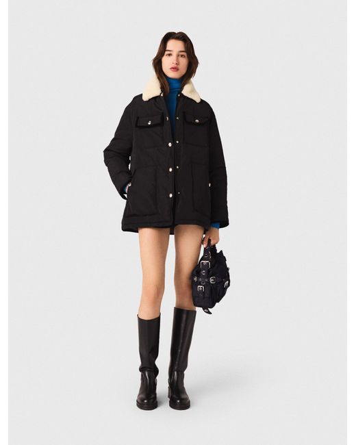 Maje Black Gesteppter Parka
