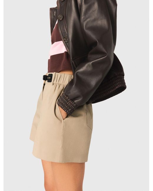 Maje White Cotton Shorts