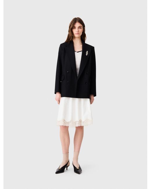 Maje Black Double-Breasted Jacket