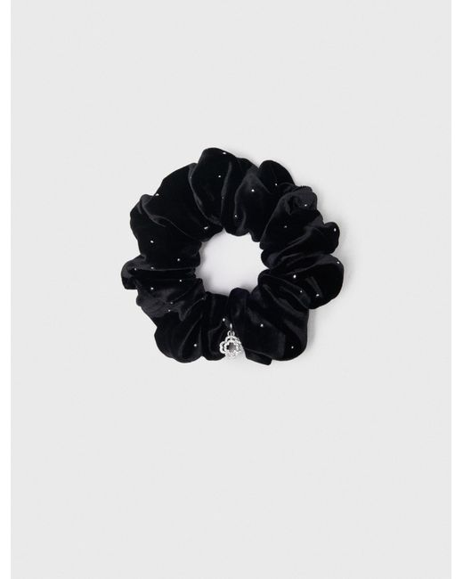 Maje Black Haargummi Mit Strass