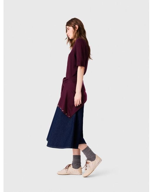 Maje Blue Polo Collar Sweater