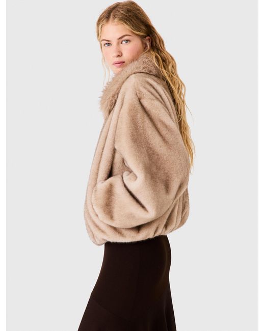 Maje White Faux Fur Jacket