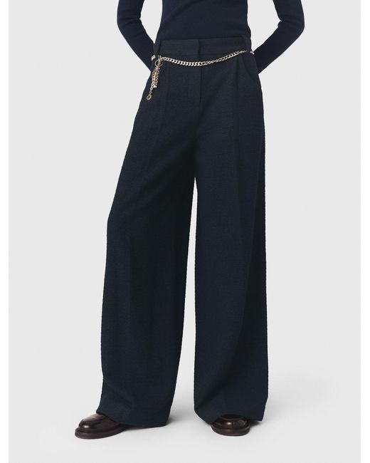 Maje Blue Tweed Trousers