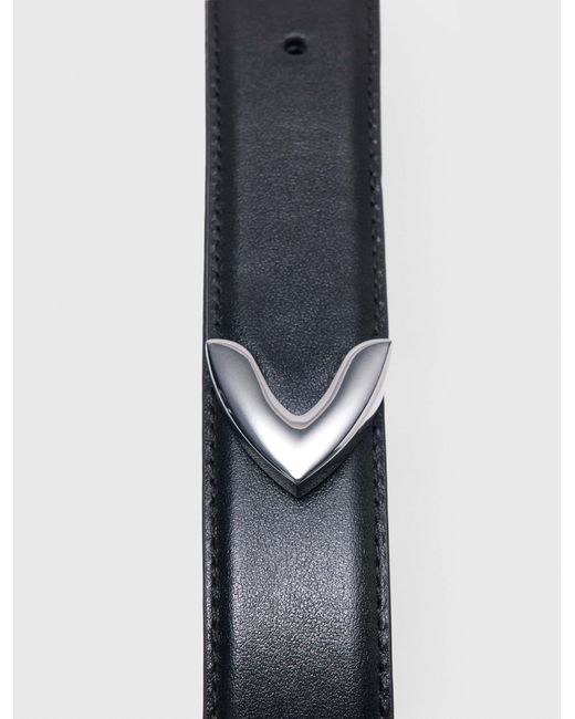 Maje Black Smooth Leather Belt