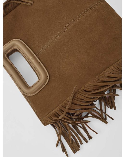 Maje Natural Fringed M Bag