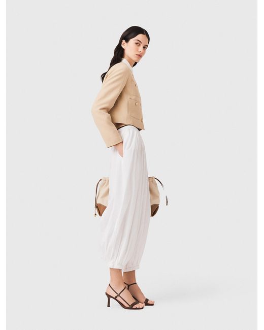 Maje White Harem Cotton Trousers