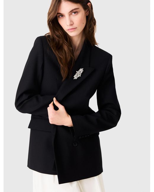 Maje Black Double-Breasted Jacket