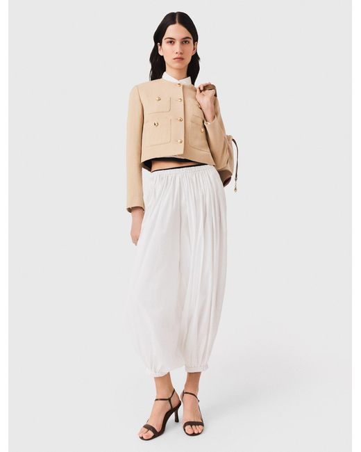 Maje White Harem Cotton Trousers