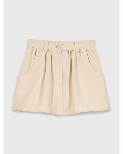 Maje White Cotton Skort