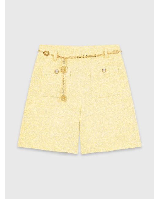 Maje Natural Tweed Shorts