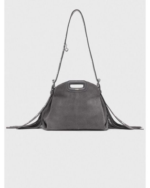 Sac Miss M Mini En Suède Maje en coloris White