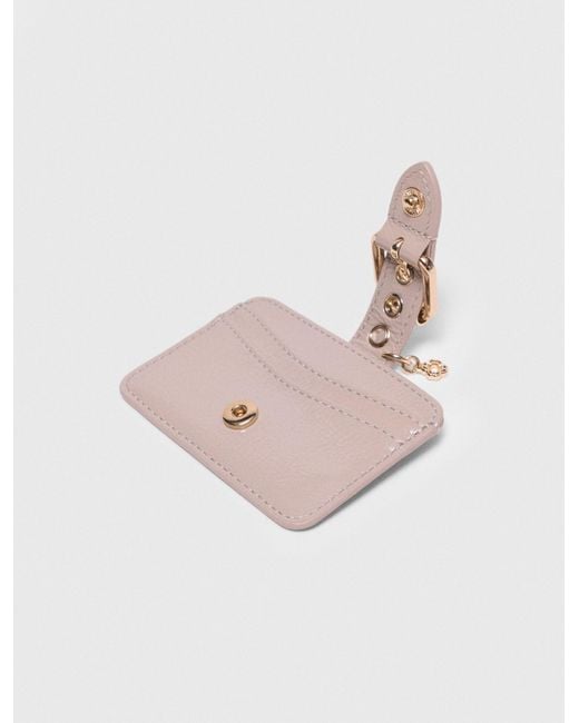 Maje Pink Miss M Naplak Leather Card Case