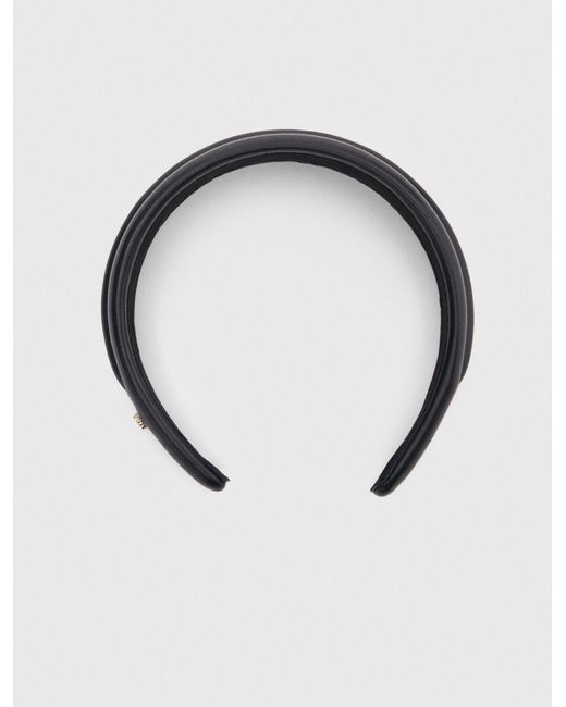 Maje Black Leather Headband