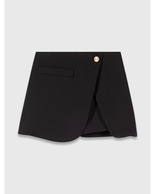 Maje White Layered-Effect Suit Shorts