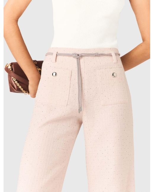 Maje White Tweed Trousers