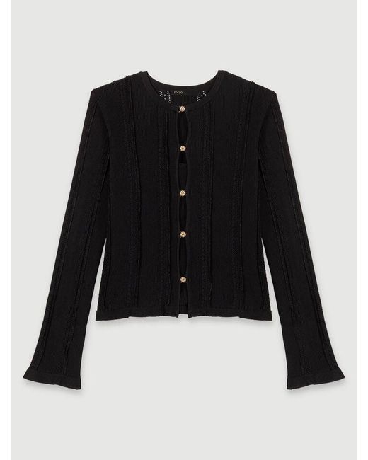 Maje Black 2-In-1 Cardigan