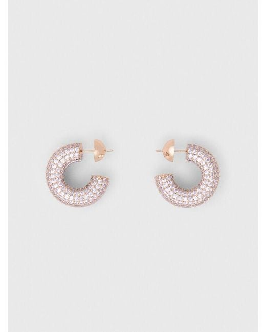 Maje White Rhinestone Earrings