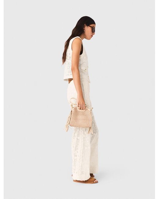 Maje White Guipure Lace Jacket