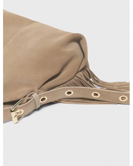 Maje Natural Suede Miss M Bag