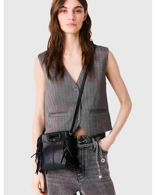 Maje Black Mini M Bag