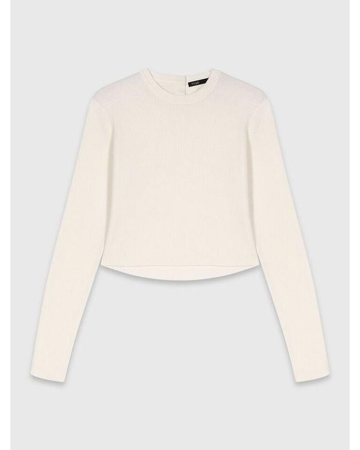 Maje Blue Jumper With Jewelled Buttons