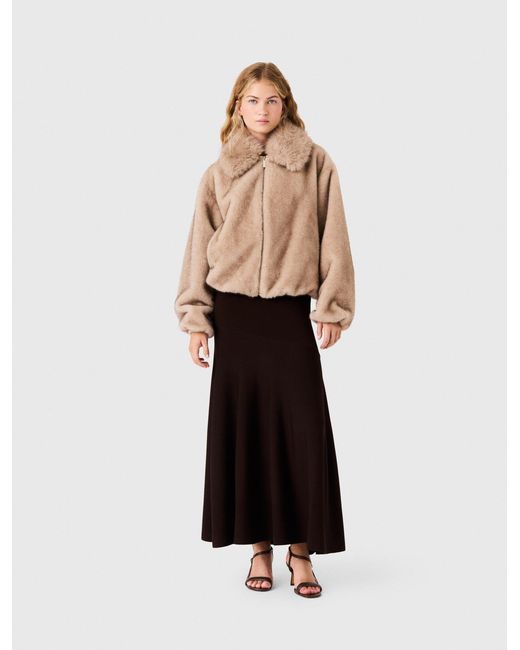 Maje White Faux Fur Jacket
