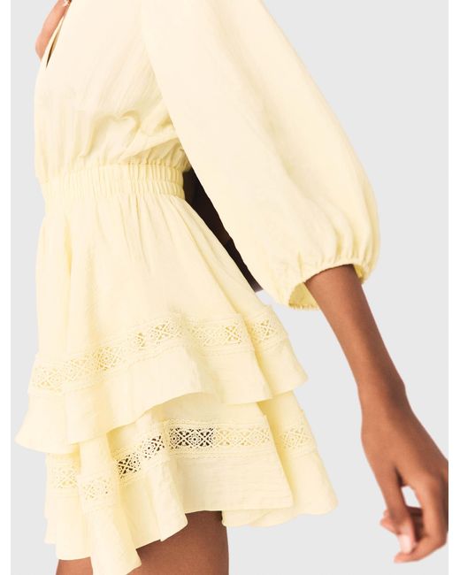 Maje Natural Short Ruffled Dress