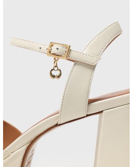 Maje Natural Leather Platform Sandals